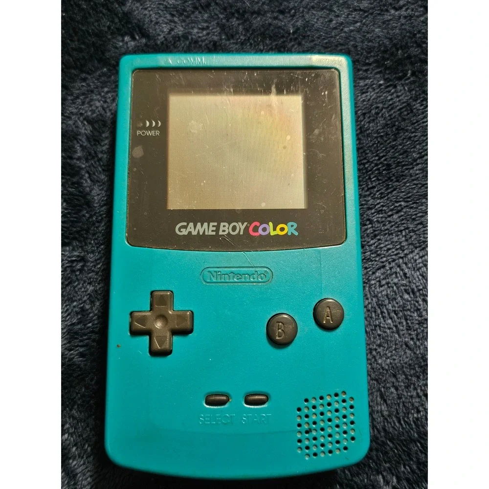 teal Nintendo Game Boy Color handheld console